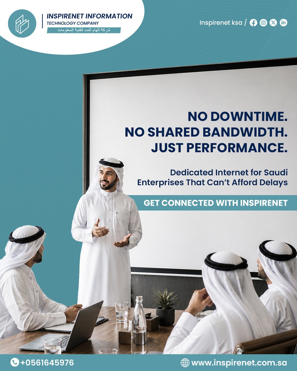InspirenetIT's tweet photo. From large-scale exhibitions to high-impact corporate gatherings in saudi arabia, Inspirenet delivers seamless, secure, and uninterrupted connectivity; so your event runs flawlessly, every time.
#EventConnectivity #SaudiArabia #DigitalEvents #InternetSolutions #Inspirenet https://t.co/XuE9yk94hv