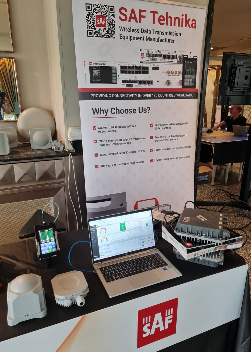 Massimi40945796's tweet photo. Parte ufficialmente l'evento Aikom Technology 2026 a #Rimini, per il ventennale dell'azienda. 
--> Nello stand SAF Tehnika focus sui #pontiradio #IntegraGS e #IntegraX, sul #PMP #PtP #FreeMile60, sull'analizzatore di spettro #SpectrumCompact, sui sensori #IoT #AranetPRO. https://t.co/zZGefjQEDd