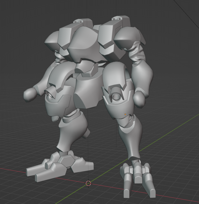 Trypticon_fps's tweet photo. 昔作ってて放置してるメカモデルあったよな…と思い開き直す　我ながら良い感じのシルエットしてる気がする https://t.co/TEB9k1CEHS