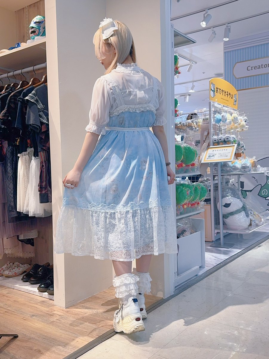 ☁️リメイクキャミワンピ☁️着用写真☁️ ロングスカートだったもの