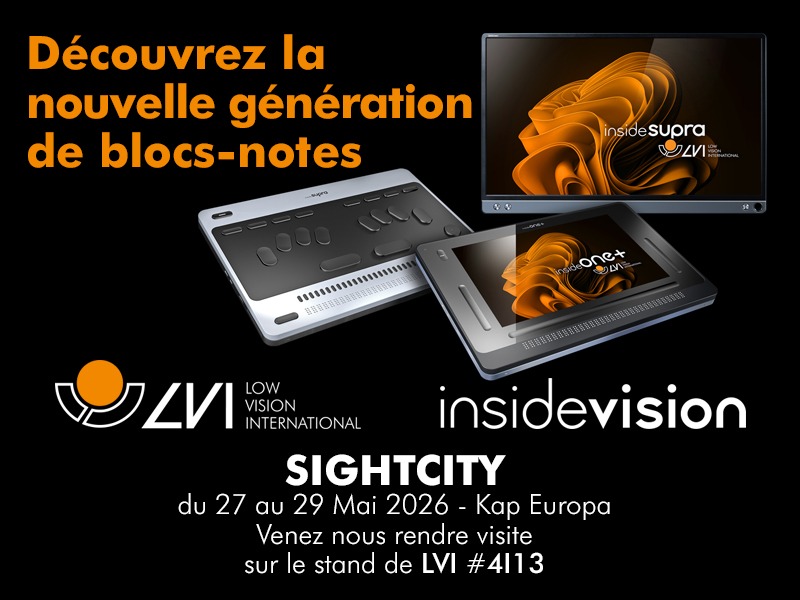 insidevisionnew's tweet photo. Découvrez la nouvelle génération de blocs-notes insideONE+ et insideSUPRA, en partenariat avec LVI Low Vision International.
SightCity GmbH du 27au 29 Mai - Kap Europa.
Venez nous rendre visite sur le stand de LVI hashtag#4I13 https://t.co/xiXxaBLW6u