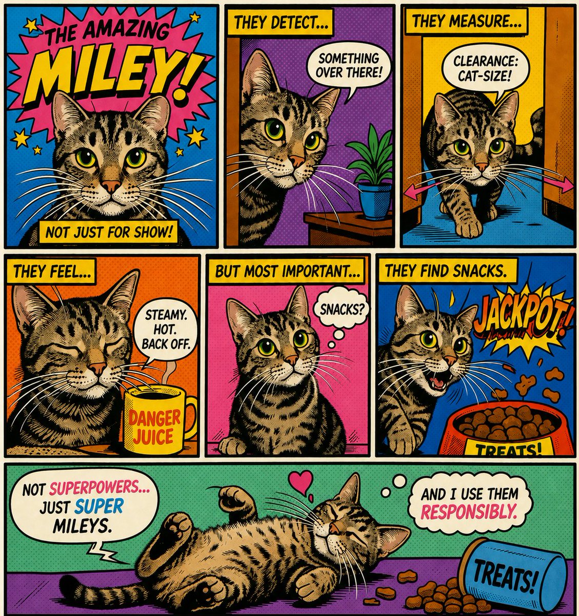 SlickRick00666's tweet image. My baby Miley is a Comic strip now! #Cats