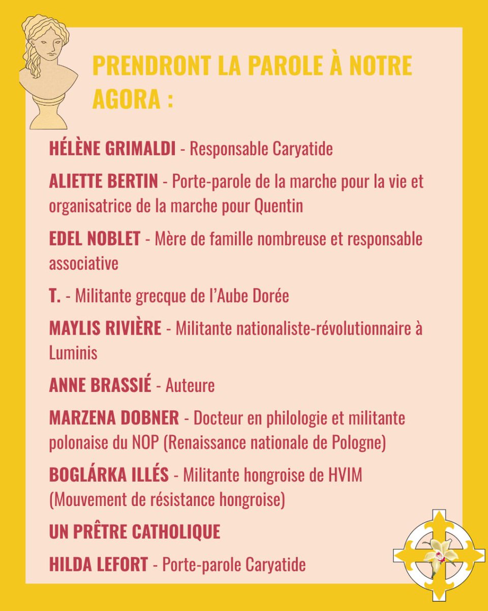 🔴 J -3 ! 

Il est encore temps de s'inscrire :

form.jotform.com/260962845958374

ou :

caryatides.france@gmail.com