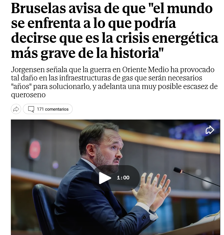 apanalis's tweet photo. 🟦La verdad edulcorada que te cuenta la UE de la #ColapsoMultifactorial y el #caos mundial en ciernes💥💥💥, mientras te entretienen con Koldo, Ábalos y Aldama. https://t.co/IYrwrWnsGi