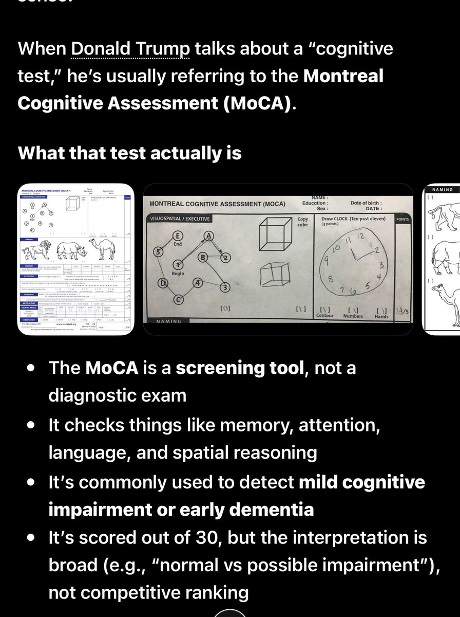 Why the fuck does Trump keep bragging about the cognitive diagnostic test.  It’s made to see if you are losing intelligence and for early dementia.  If you take it 3 times in a year, the doctors are fucking worried you are going insane.