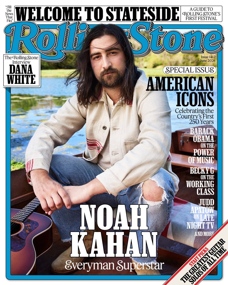 Presenting Rolling Stone's June 2026 cover star: <a href="/NoahKahan/">Noah Kahan</a>. ⭐

He made his name writing beautifully open songs about everything from his home state to his mental health. Now he has millions of fans, and he's still processing it all.

Story/Photos: rollingstone.com/music/music-fe…