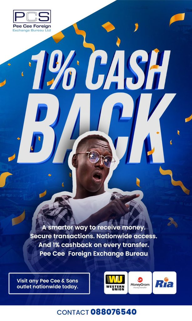 NuelMans's tweet image. Get rewarded every time you receive money 💸

Enjoy 1% cashback on every transfer with Pee Cee Foreign Exchange Bureau fast, secure, and available nationwide.

No stress, just smart transactions. Tap in today!

📍 Visit any outlet near you
📞 088076540

#Cashback