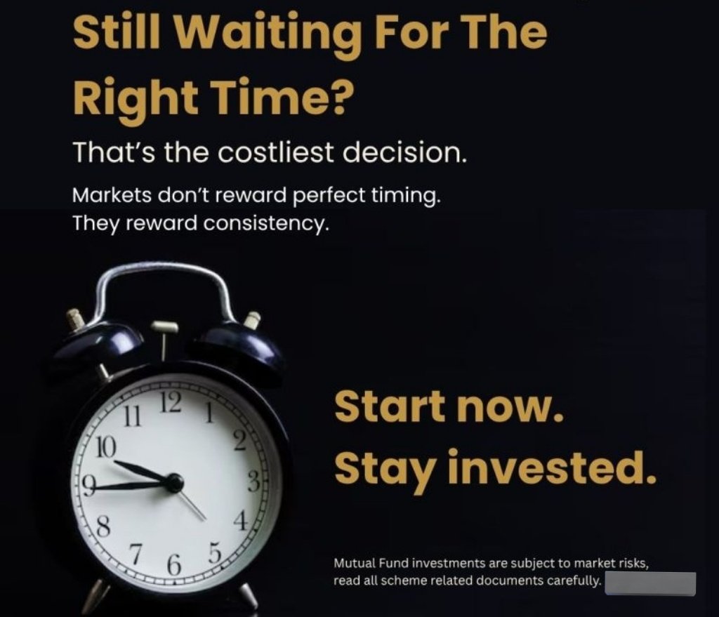 WisdombyPranay's tweet image. “Still waiting for the ‘perfect time’ to invest?
That’s why you’re still waiting.
Start a SIP. Start now.”
#SIP #MutualFunds #Investing #WealthCreation