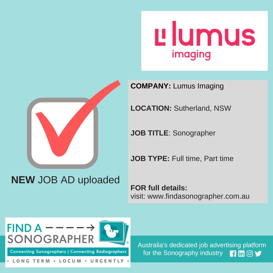 ASonographer's tweet photo. To view full Ad on the Find a Sonographer website, please click here https://t.co/URYsY0lWjv  #sonographer #sonographers #sonography #ultrasounds #asum #asa #mskaustralia https://t.co/lDqijTNJEu
