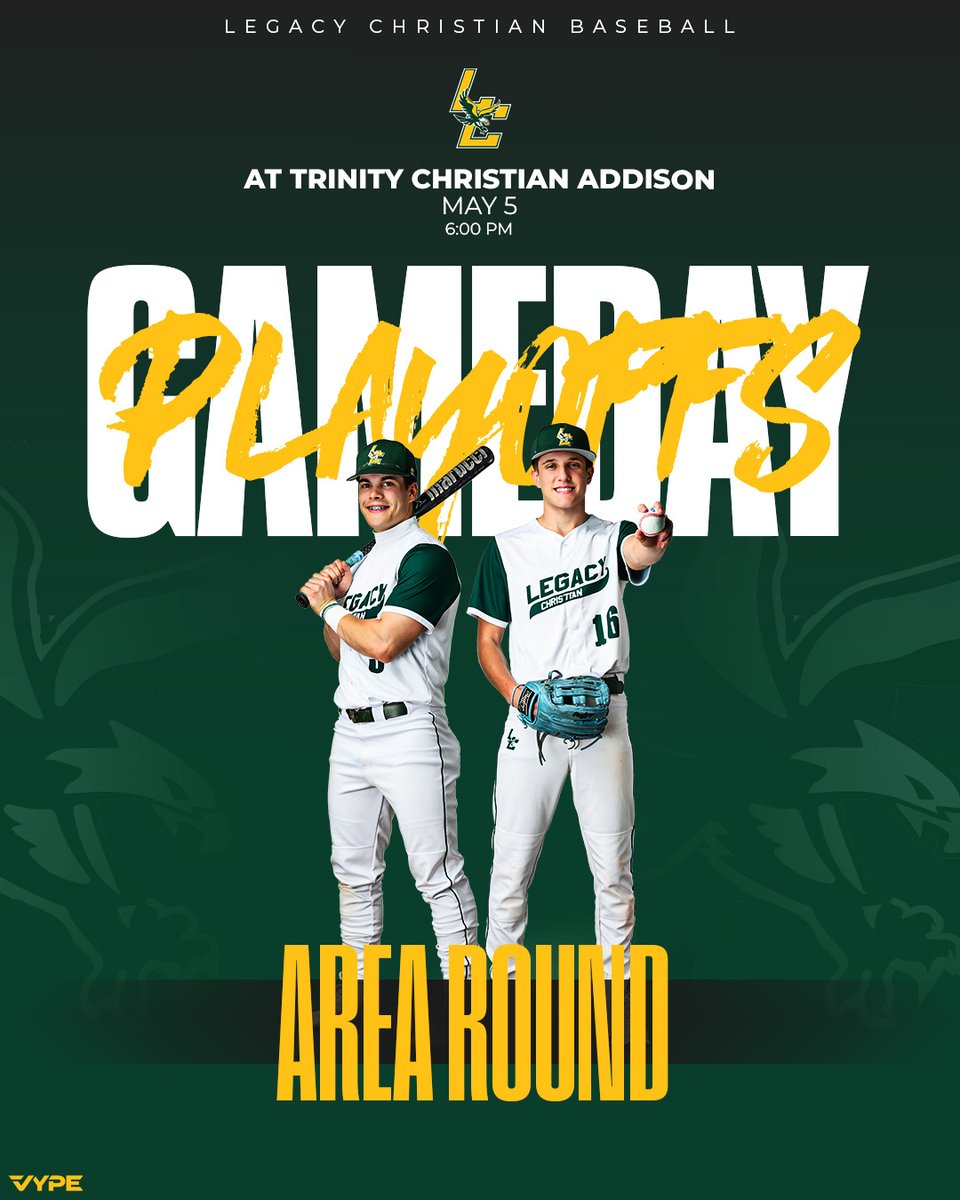 LCAfrisco's tweet photo. GAME DAY 🦅⚾️
🟢 Area Playoffs
🆚 Trinity Christian
📍 Addison, TX
⏰ 6:00 PM https://t.co/uCKRV14DOh