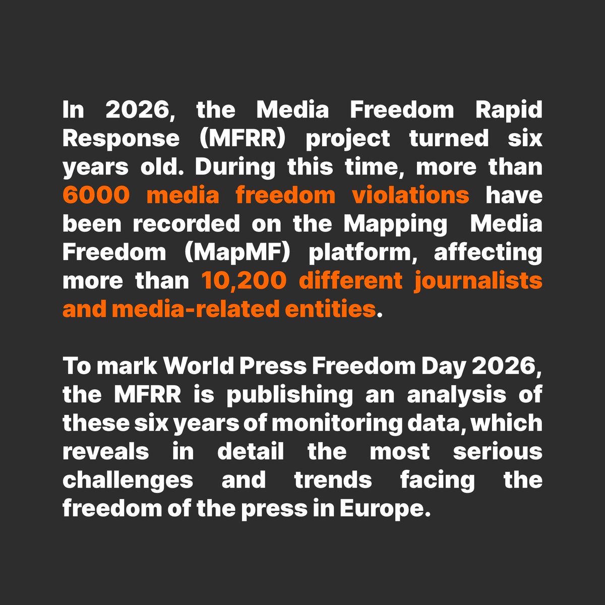 Media Freedom Rapid Response (MFRR) tweet media