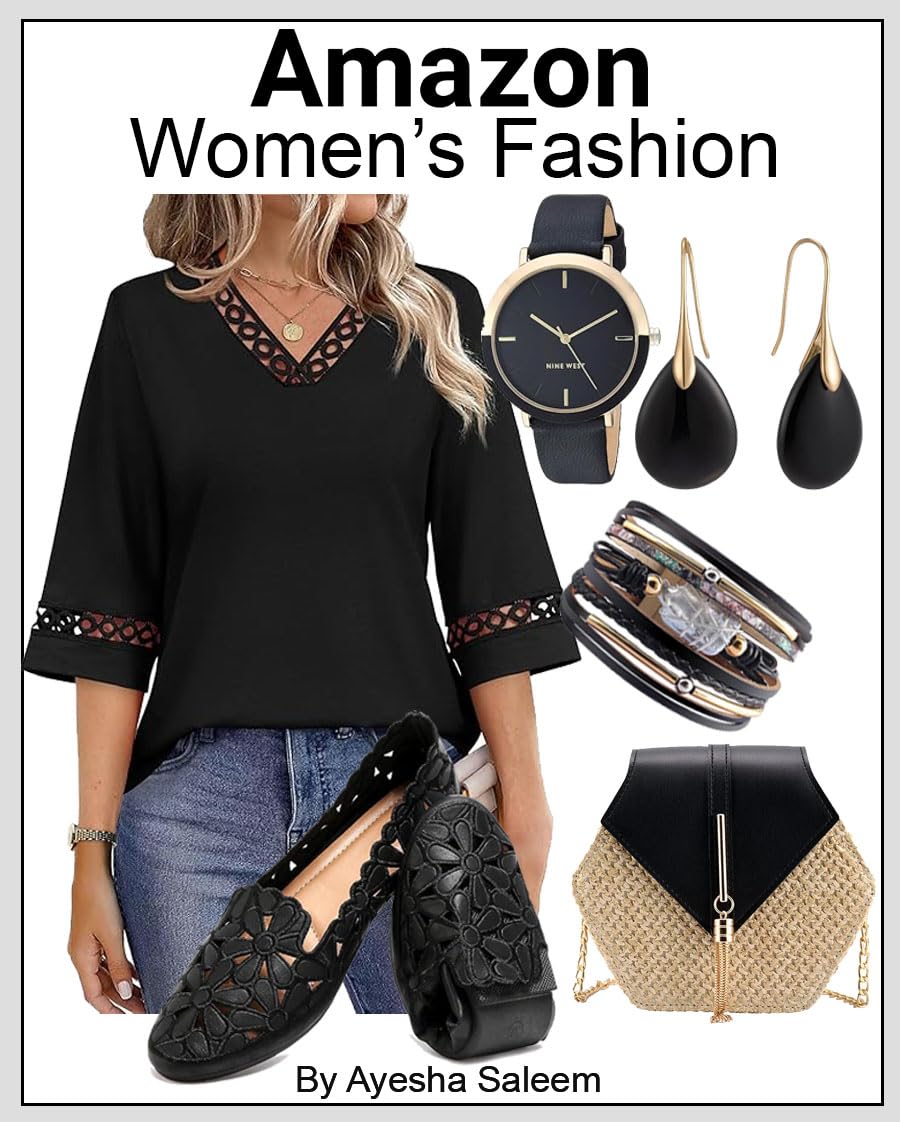 AyeshaFinds's tweet image. Shop Amazon fashion for women 
amzn.to/3P5t4sy
#Ad #Amazon #amazonfinds #tops #short #pumps #sandals #handbag #earrings #fashion