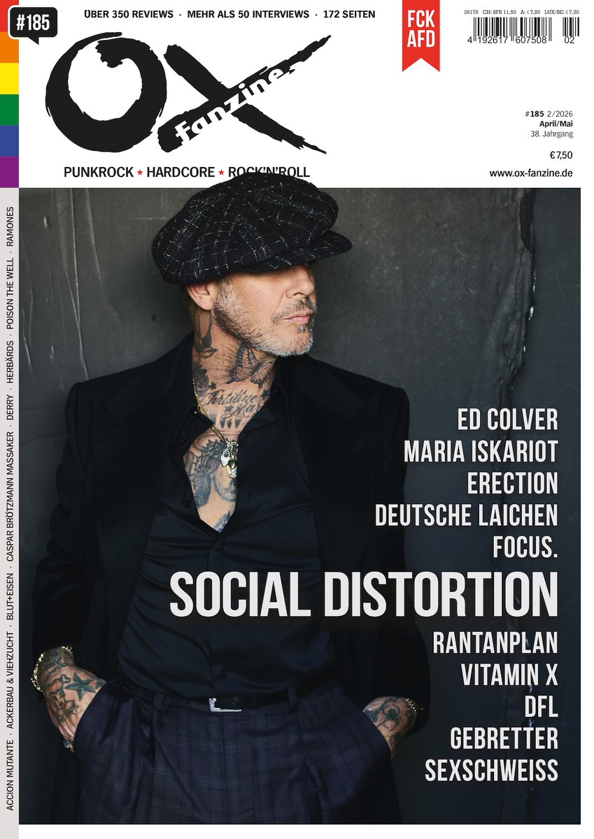 Enpunkt's tweet image. In meinem privaten Blog freute ich mich öffentlich darüber, dass in der Ausgabe 185 des OX-Fanzines wieder eine Folge meines Fortsetzungsromans »Der gute Geist des Rock'n'Roll« veröffentlicht worden ist.

Hier ist mein Jubeltext:

enpunkt.blogspot.com/2026/04/folge-…

#punk