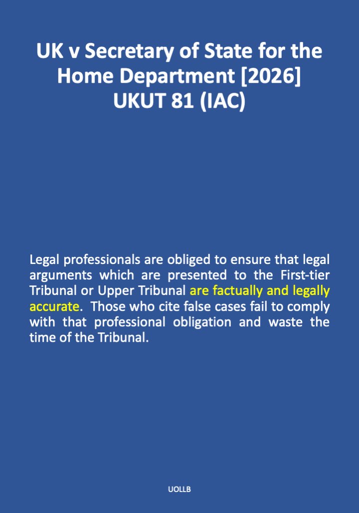 UOL_Press's tweet photo. The Upper Tribunal ruled that uploading documents to open-source AI effectively places them in the public domain, thereby breaching confidentiality and waiving privilege. It reaffirmed that supervising solicitors remain responsible for delegated work and must ensure its accuracy. https://t.co/UAhFl3UlTz