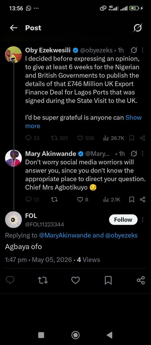 Mary Akinwande tweet media
