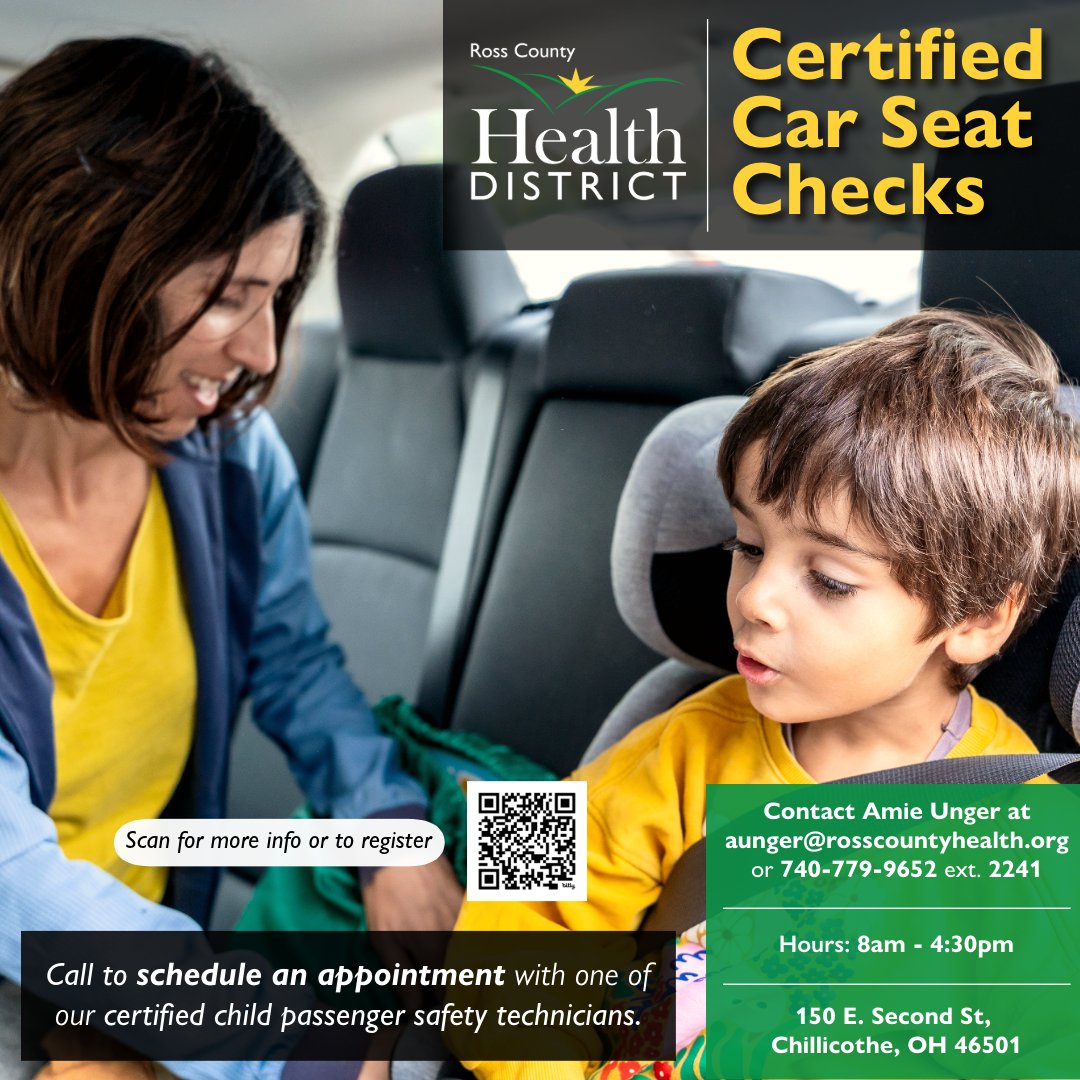 rosscohealth's tweet image. #DYK RCHD Homevisiting offers *FREE* certified car seat checks?🤩🚗

Call Amie Unger at 740-779-9652 ext. 2241 or email aunger@rosscountyhealth.org to schedule your appointment with one of our certified child passenger safety technicians.