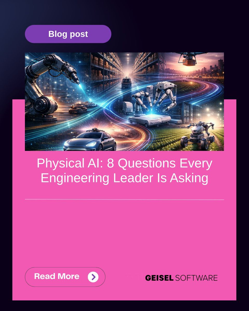 Geiselsoftware's tweet image. Physical AI is everywhere.
But building it is another story.
⚙️ Not just AI + hardware
🔍 Real-world constraints change everything
🧠 System performance &amp;gt; model performance
👉 8 key questions engineering leaders are asking
Link in comments
#AI #PhysicalAI #Robotics #EdgeAI