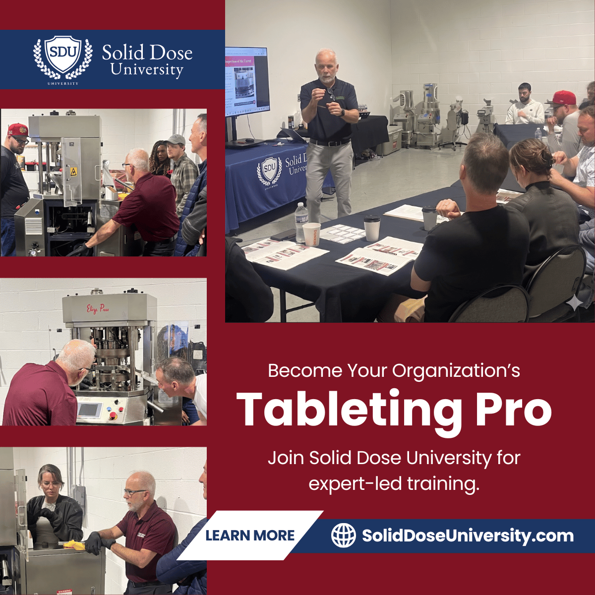 SolidDoseU's tweet photo. Tableting 101 ✔️

Hands-on training. Real results.
Don’t wait for production issues to catch up.

Register for upcoming courses:
https://t.co/e7HlHr3ksI https://t.co/y2tGIQHhXX