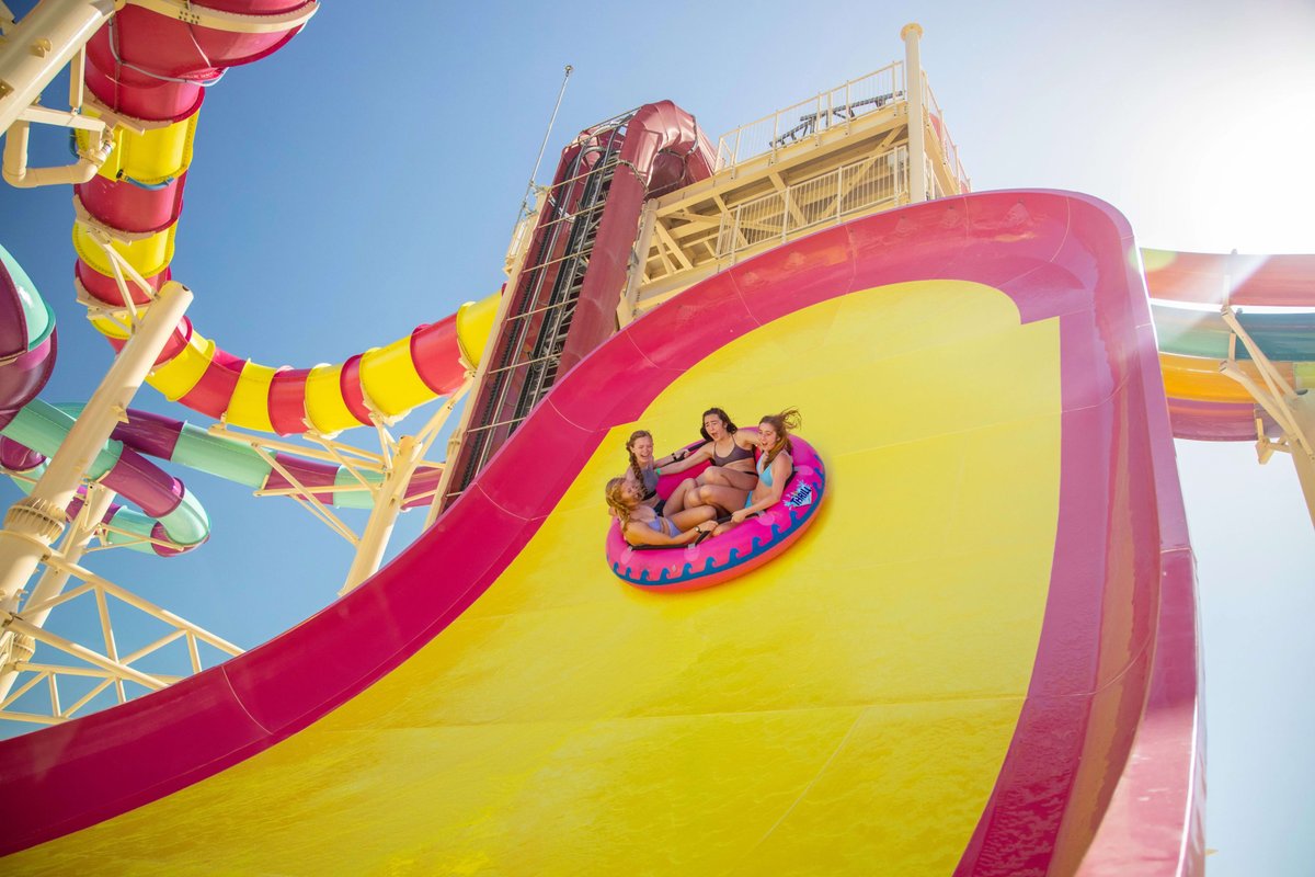 ChrisPappinMCC's tweet image. Dive into a day packed with adrenaline at Thrill Waterpark! 🎢 With endless slides, the largest wave pool in the Caribbean, and excitement for all ages, your family adventure awaits. Are you ready to conquer Daredevil’s Tower? #RoyalCaribbean #ThrillWaterpark #AdventureAwaits