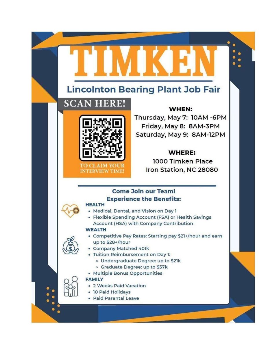 ncworksgaston's tweet image. If you are interested, scan the QR code and book your time today. Good luck! #ncworks #hiringnow #jobfair