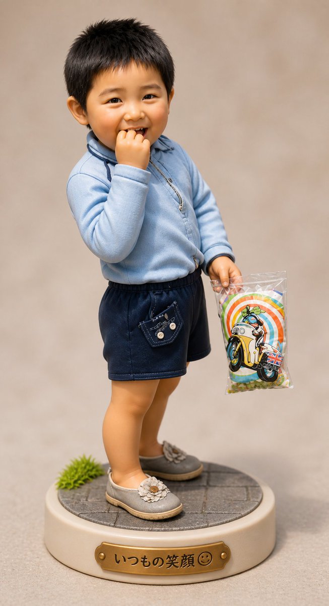 hokutsei's tweet image. 5月5日こどもの日
ChatGPTを使い
幼少期のおいらを
フィギュア風にしてみました。
当時の流行り
仮面ライダースナックを
持って！
#ChatGPT
#こどもの日