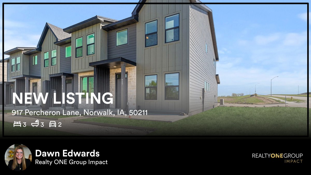 rogimpact's tweet image. 🛌 3 🛀 3 🚘 2
📍 917 Percheron Lane, Norwalk, IA, 50211
High-quality agents found at rogimpact.com

#RealtyONEGroup agent’s latest listing
rma.reviews/hrm8diofu86z
High-quality agents can be found at rogimpact.com/find-agent/
...
#iowahomesforsale #realestate #iowa