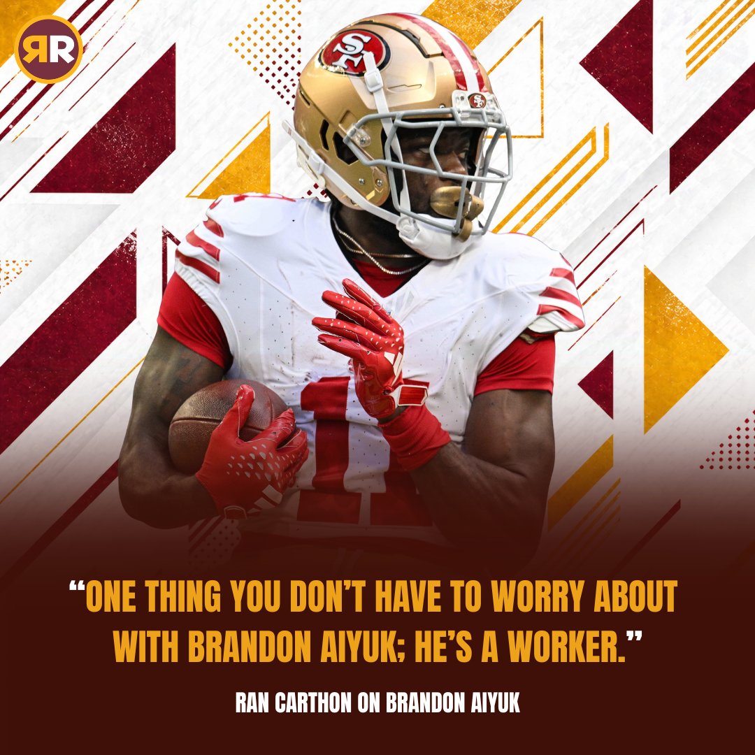 RiggosRag's tweet image. Ran Carthon doesn't think there would be any issues if Brandon Aiyuk eventually joined the #Commanders.⬇️