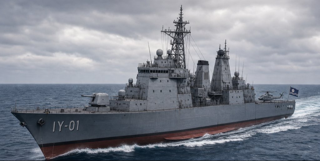 CxUWCKriyOBX4e9's tweet image. 日本令制国軍　伊予国海軍の護衛艦
伊予国版の【むらさめ型護衛艦】
#ChatGPT  #AI   #架空艦　　#架空戦記