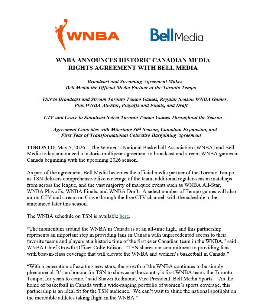 WNBA Communications tweet media