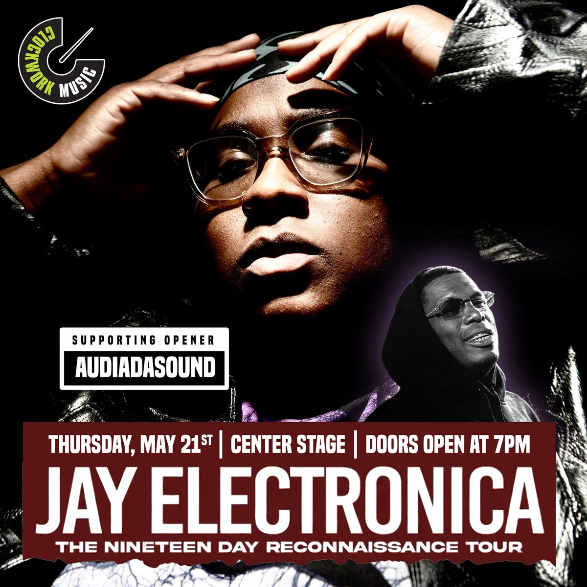 AudacityOfAudia's tweet photo. #WAVFILES!!! I am pleased to announce that I'll be opening for @jayelectronica Live in ATL

🗓: Thursday May 21st
📍: @centerstageatl 
⌚: 7PM

Hosted by @thedoncoogi

SUPPORT THE WAV and get your tickets below ❤️‍🔥 https://t.co/nK1C4k6qMB