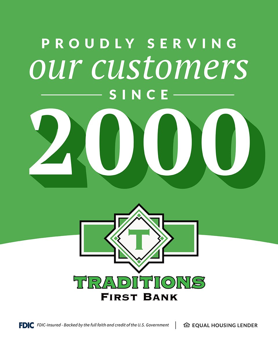 traditionstn's tweet photo. Rooted in tradition. Built on trust.

For over 25 years, we’ve been proud to serve the communities we call home. 💚 https://t.co/ugNtUdFX3w