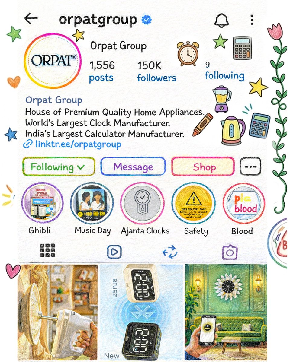 orpat_group's tweet image. A little color, a little creativity, and a whole lot of everyday essentials.
Doodled with love, built for everyday living. ✨

#CrayonTrend #ChatGPT #MomentMarketing #Orpat #OrpatGroup #HomeAppliances #KitchenEssentials #InstaTrend