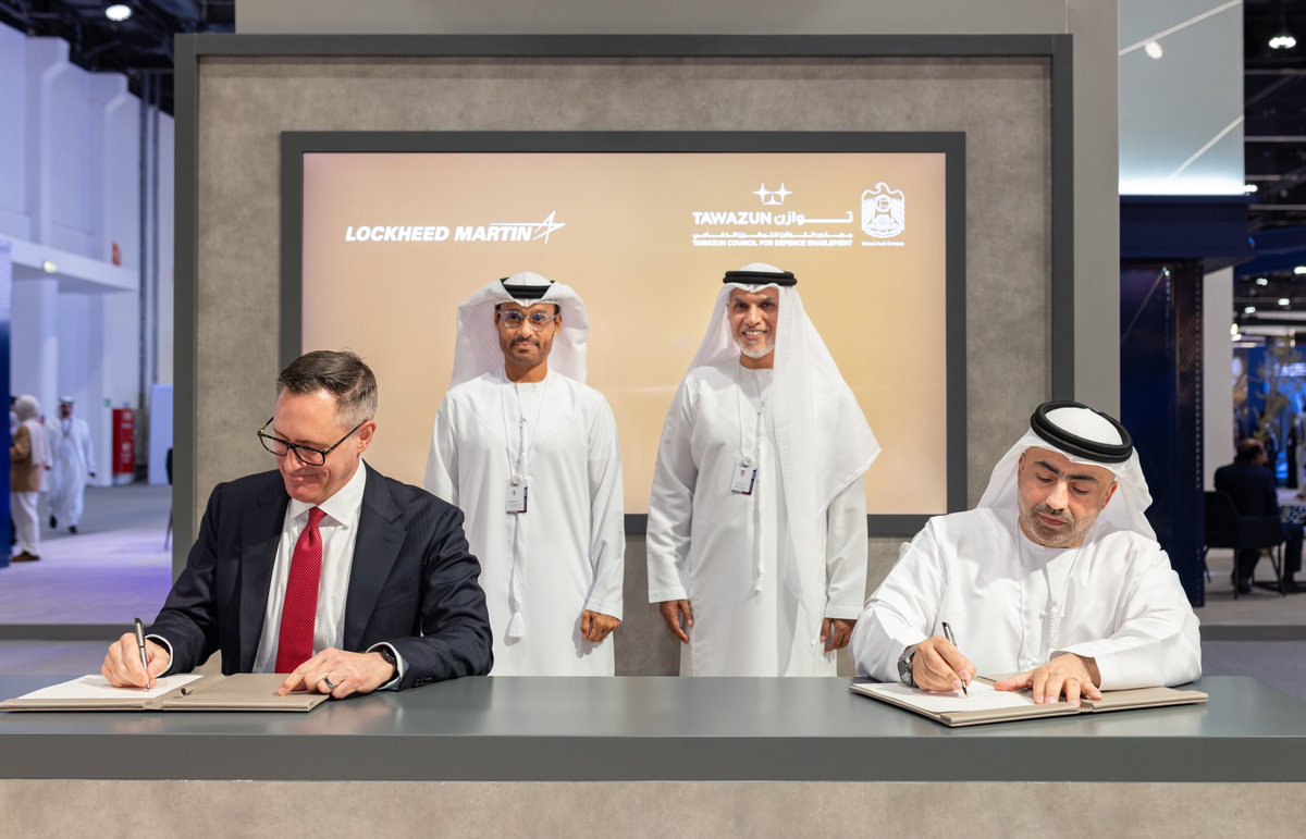LMMiddleEast's tweet photo. Live update from Day 2 of @MIITEUAE! 🚨 🇦🇪

We are partnering with @TawazunCouncil to establish a Cybersecurity Centre of Excellence in the UAE to help build a sovereign digital ecosystem where advanced cyber capability, local value chains and Emirati talent come together. https://t.co/NMTjowDydr