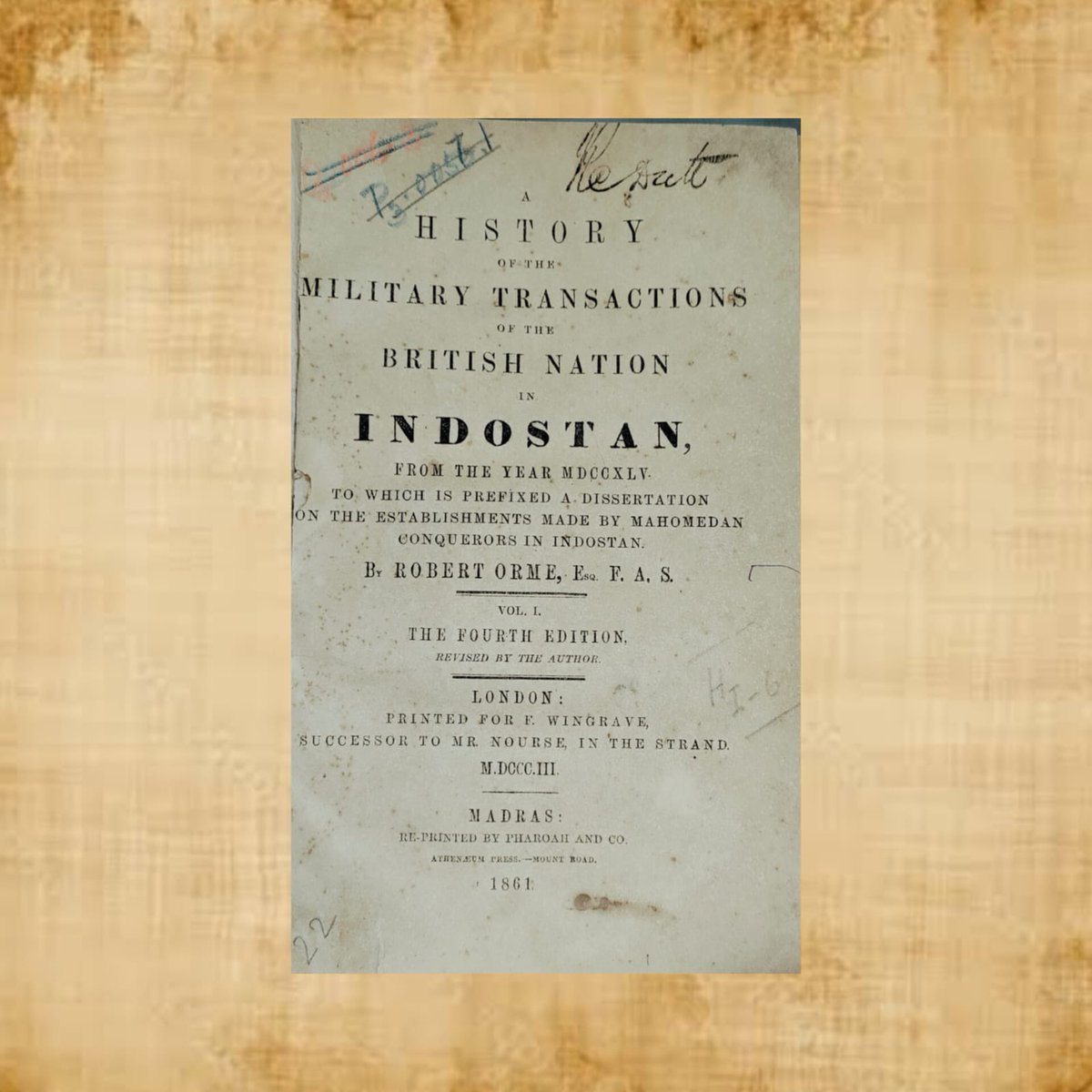 asiatic_society's tweet image. Book of the Day
Title: A history of the military transactions of the British nation in Indostan from the year 1745
#book #library #India  #english #kolkata