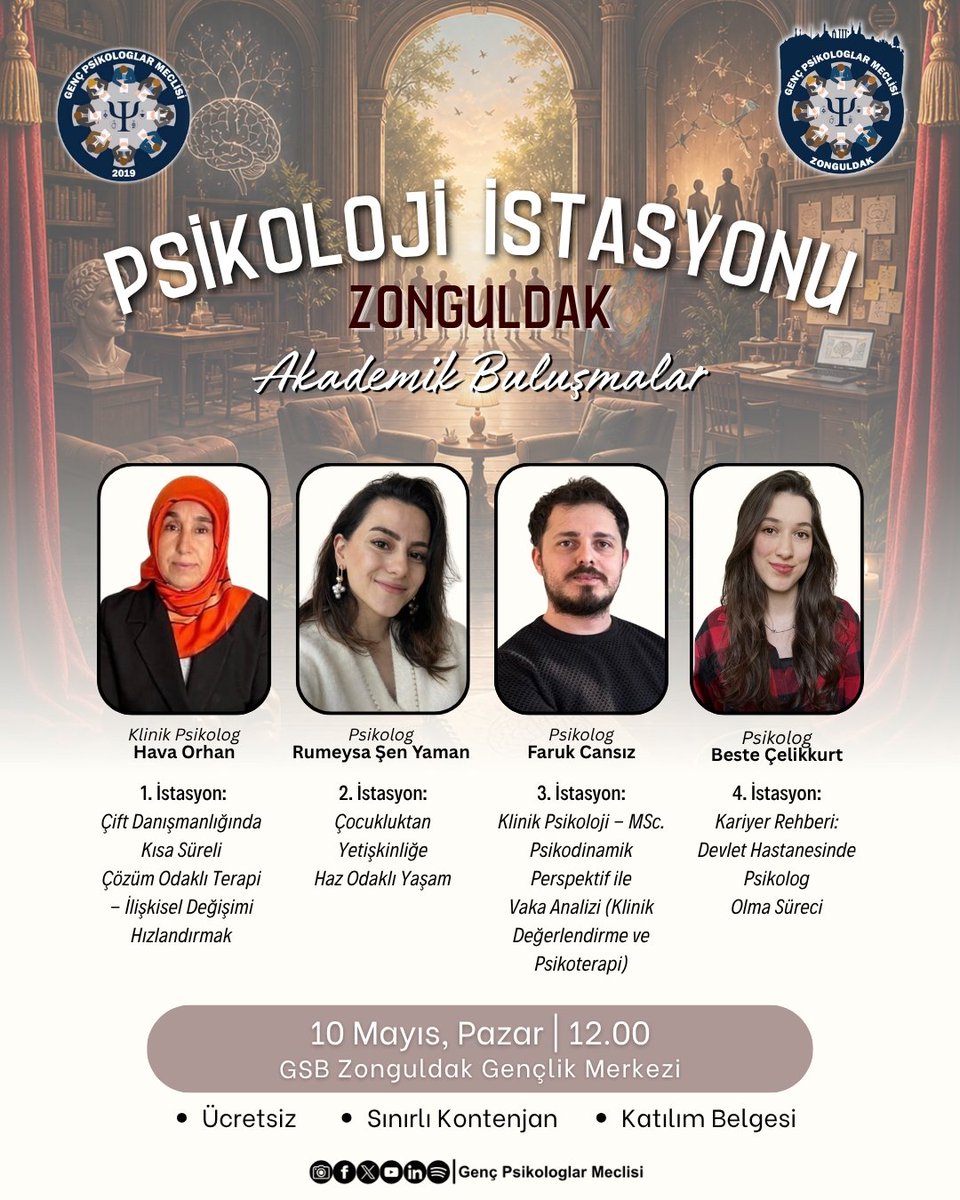 GPM_Resmi's tweet photo. 💌GPM Zonguldak Ekibimizden Bir Davetiniz Var!
Psikolojiye ilgi duyan, insanı anlamaya meraklı herkesi bir araya getiren özel bir gün sizi bekliyor.🥳 https://t.co/BOggQuA8cS
