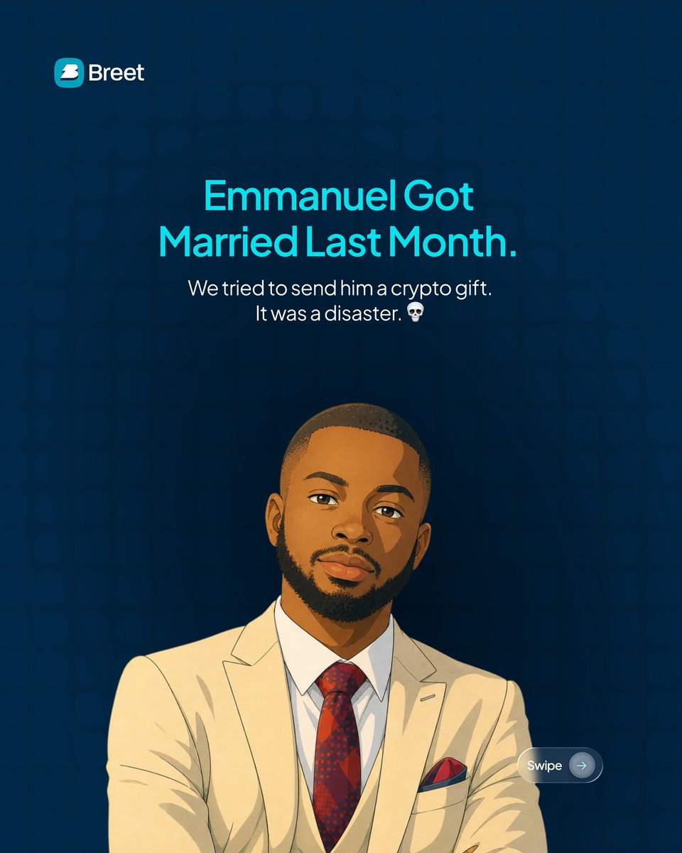breetapp's tweet image. Don’t be like Emmanuel. 😂

Gift Crypto is here. 🚀

Create your page, share your link, receive crypto from anyone. Just set up your page and focus on your celebration.

#GiftCrypto #Breet #Update #BreetApp #Feature