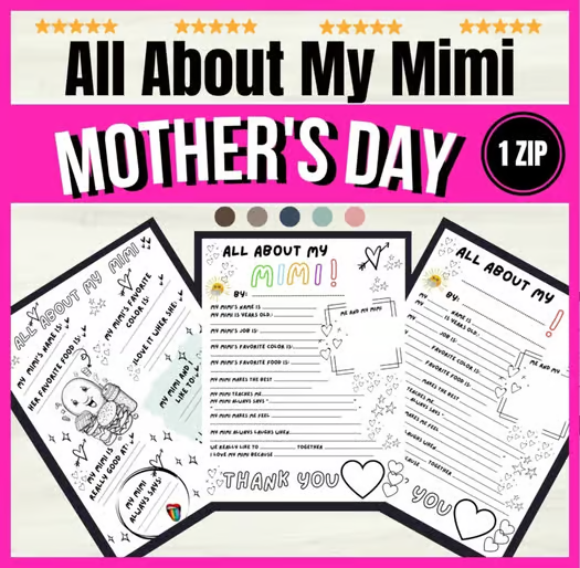 AMQFRANCE's tweet photo. ⭐ {$5 All About My Mimi } ⭐Fill in the Blank for Mother's Day Questionnairehttps://www.teacherspayteachers.com/Product/-5-All-About-My-Mimi-Fill-in-the-Blank-for-Mothers-Day-Questionnaire-11557378 https://t.co/4iZXTWMvct
