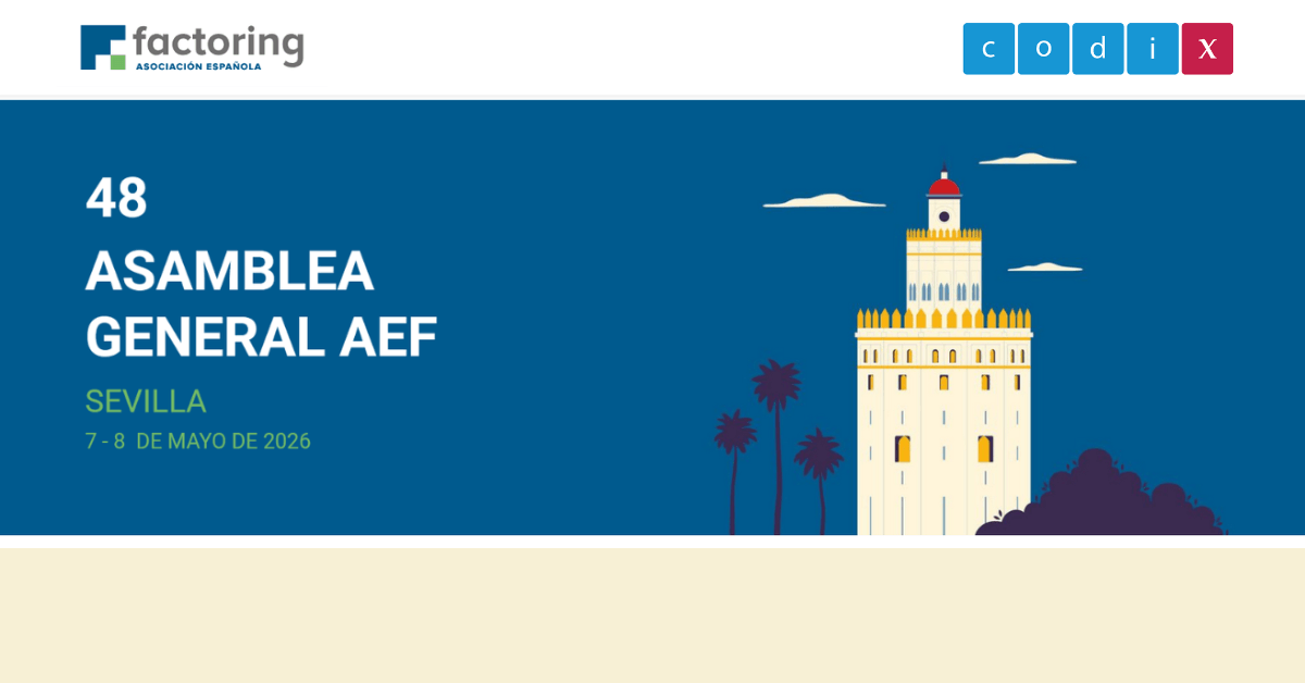 CODIX_SA's tweet photo. 🇪🇸 CODIX at the 48th AEF General Assembly, joining Spain’s #factoring community to discuss what’s next: #digital transformation, #regulation &amp; global shifts.
Meet Daniel Bielsa to explore how #iMX unifies operations &amp; data in one platform. 👇
48th AEF General Assembly | Seville https://t.co/g0ahw4Llcv