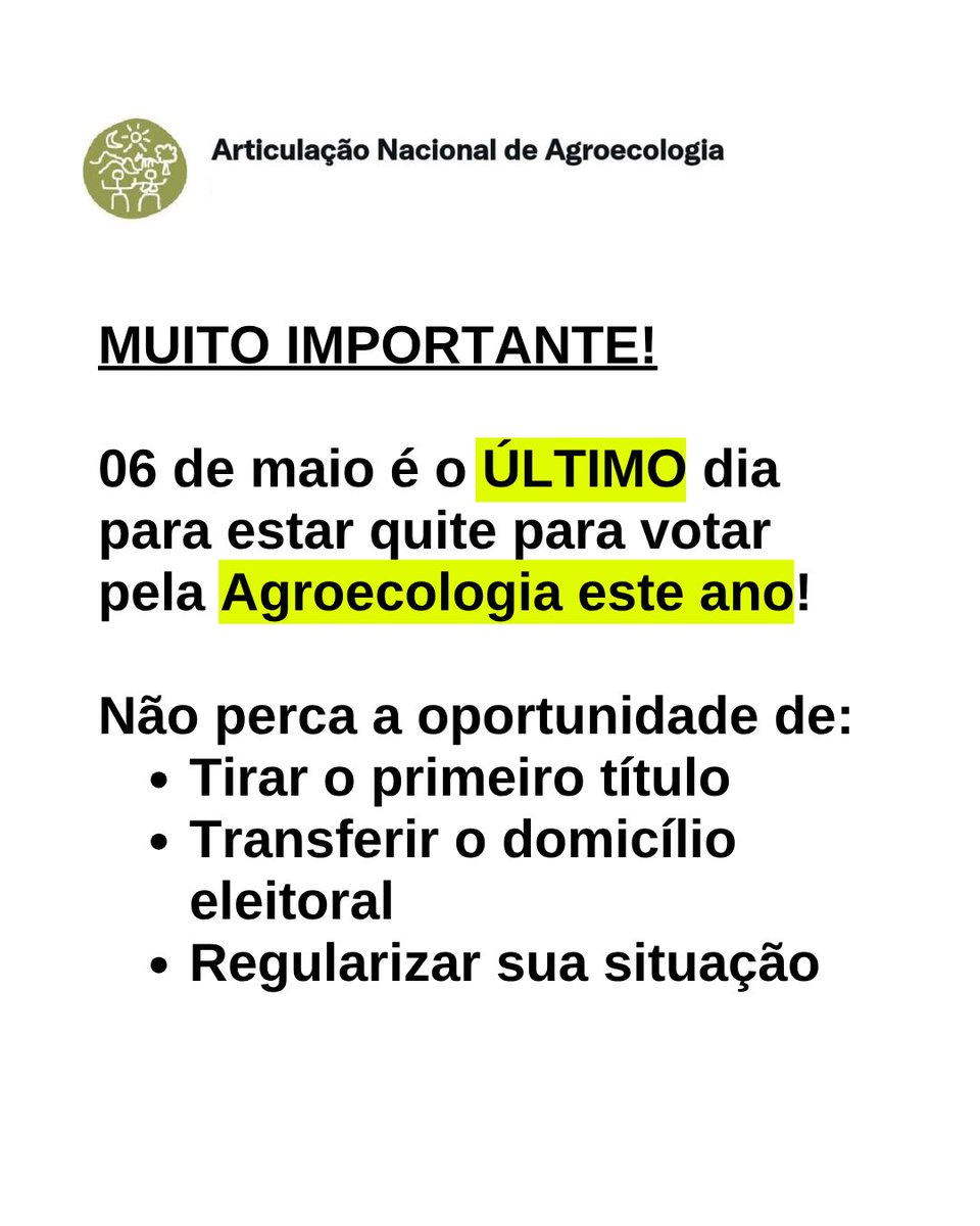 Articulação Nacional de Agroecologia (ANA) tweet media