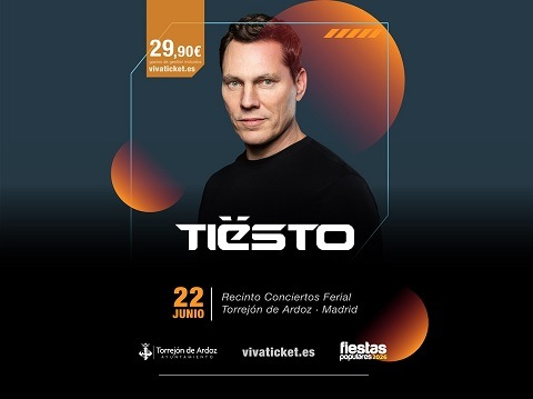 torrenoti's tweet photo. Tiësto, uno de los mejores djs de todos los tiempos, actuará el lunes 22 de junio en las Fiestas Populares 2026 de #TorrejónDeArdoz 
+info: https://t.co/K6uB4Nkn6q https://t.co/ym2HovCM2z