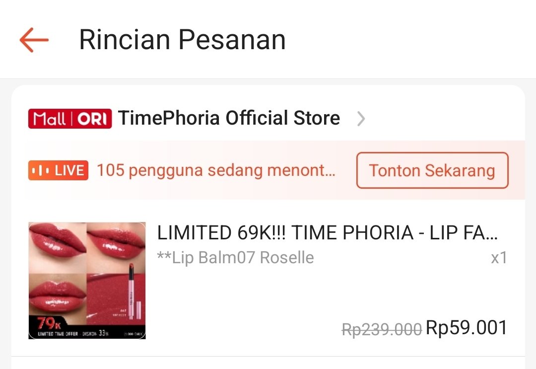 um_nyom's tweet photo. Lip balm timephoria 
Masih segel 
Shade nya super duper tcakepp 🤤
Ofc store yess
Only 50K ajaa https://t.co/rucLwJh0IF