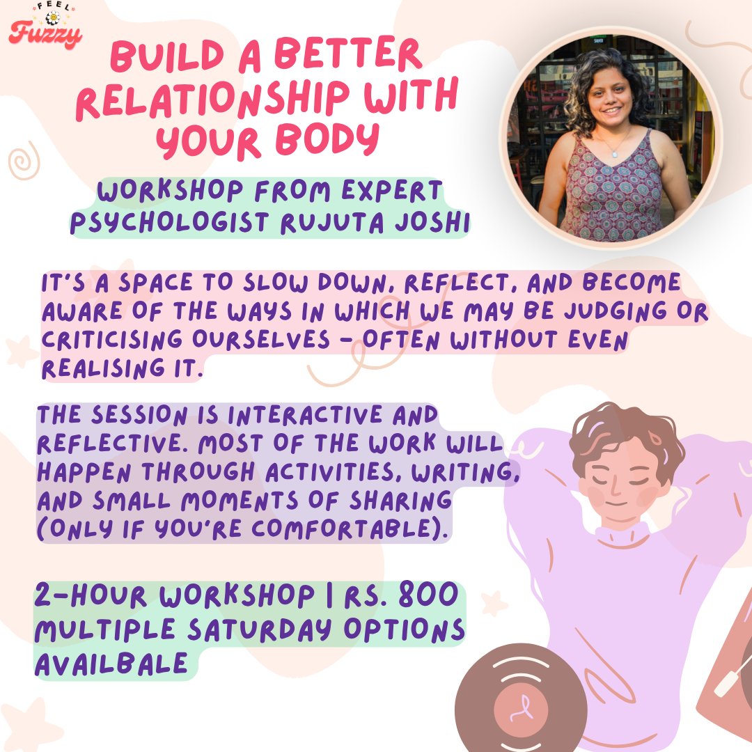 feelfuzzy_in's tweet photo. Healing is possible. 🌻

Facilitated by our psychologist, this 2-hour workshop at just Rs. 800 is for anyone who struggles with their body image, and wants to feel a little more at ease in their body. 🌼

Multiple dates available: https://t.co/0fC6IJTD7N https://t.co/q2qHO6NksB