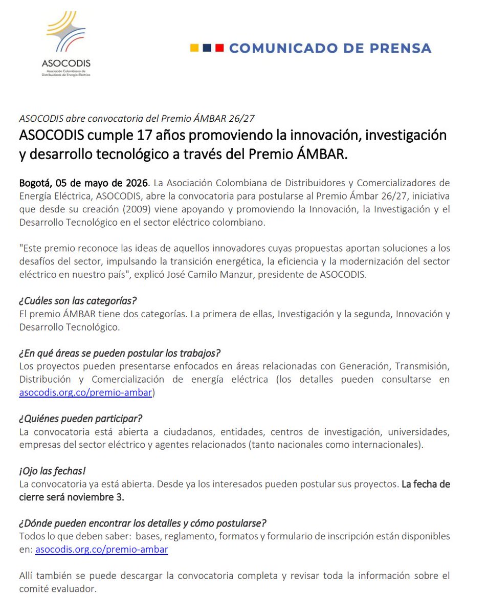 Image for the Tweet beginning: #Comunicado | Atención ⚠️ interesados
