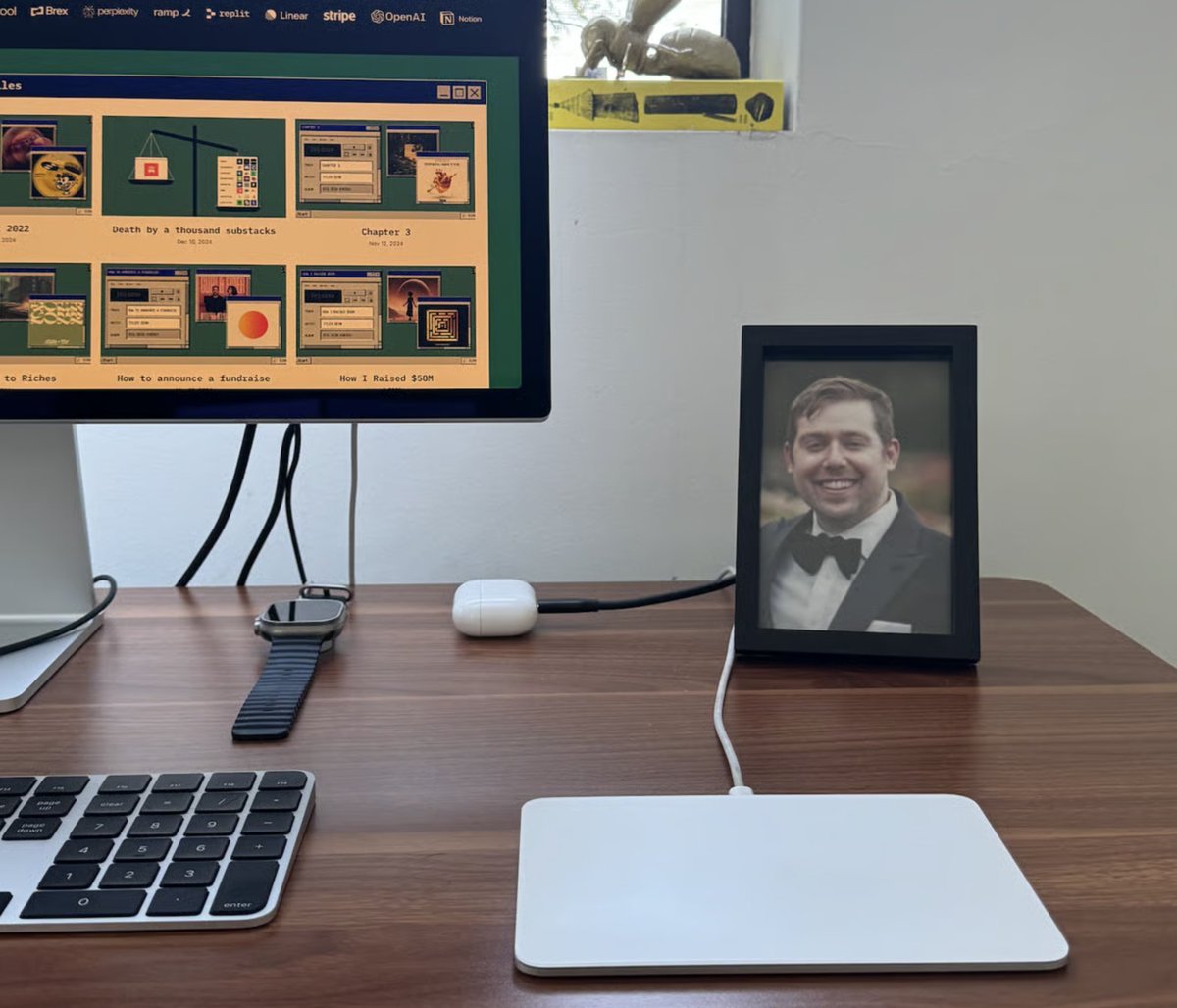 denk_tweets's tweet photo. last week marked 4 years since we tragically lost our cofounder and CTO

Andrew Platkin was one of a kind 🖤

I can't help but smile back at his photo on my desk. he'd be so proud to see where we are today

each year I share his story: https://t.co/S9PwNbF2s0 https://t.co/8pZIuL9MyR