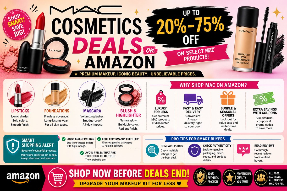 istylewise's tweet image. MAC Cosmetics deals are LIVE 💄🔥

istylewise.com/mac-cosmetics-…

Save big on lipsticks, foundation &amp;amp; more on Amazon!
#MakeupDeals #MACCosmetics #AmazonFinds #istylewise

1.amzn.to/48KqVJw
2. amzn.to/4tRtodB
3. amzn.to/4f84Jg6
4.amzn.to/3RlSkva