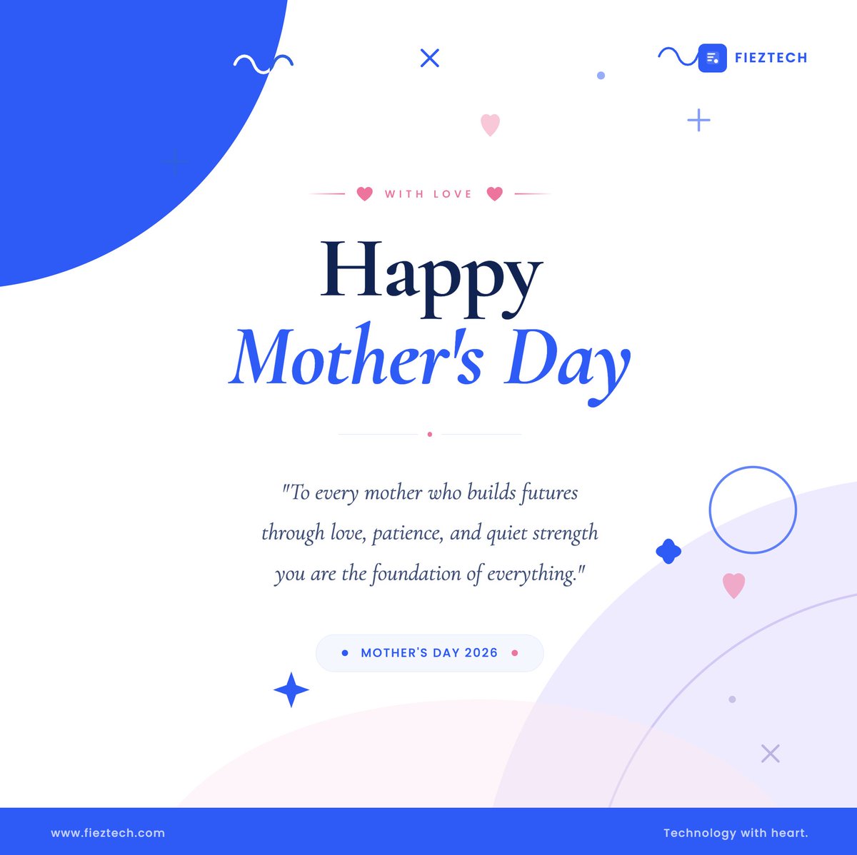 fieztech's tweet photo. To every mother who builds futures 
through love, patience, and quiet strength 
you are the foundation of everything.

#MothersDay #LegacyOfLove #QuietStrength #EnduringImpact #FoundationOfSuccess #WomenOfStrength #GraceAndStrength #TimelessCare https://t.co/usewUurc6N
