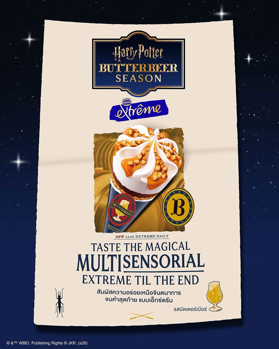 LiteFairyy's tweet image. 🍦Harry Potter Butterbeer Cone 🍻🍺

ชอบความมีสตอร์รี่ 🤣🤣 นึกถึงร้านไม้กวาดสามอัน (The Three Broomsticks🧹) ในฮ้อกส์มี้ด (Hogsmeade)
#HarryPotter