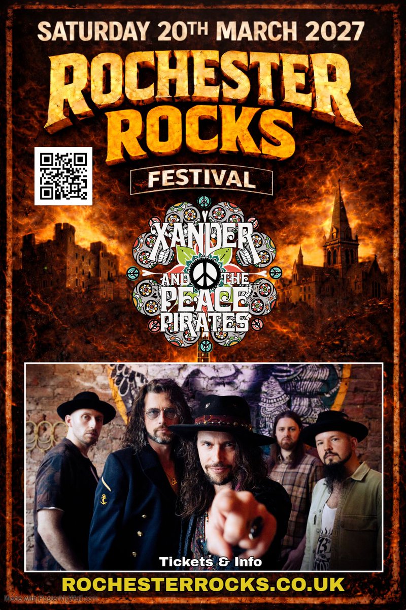 JBurdis's tweet photo. Looking forward to next years Rochester Rocks🤘
First band announcements and I'm very happy to see @GorillaRiotRock @thehotonetwo Xander and the Peace Pirates &amp; @BlackLakesUK all there!
There's also an acoustic set on the Friday night, just need to have more reveals 😆 https://t.co/BeCxdYSuHH