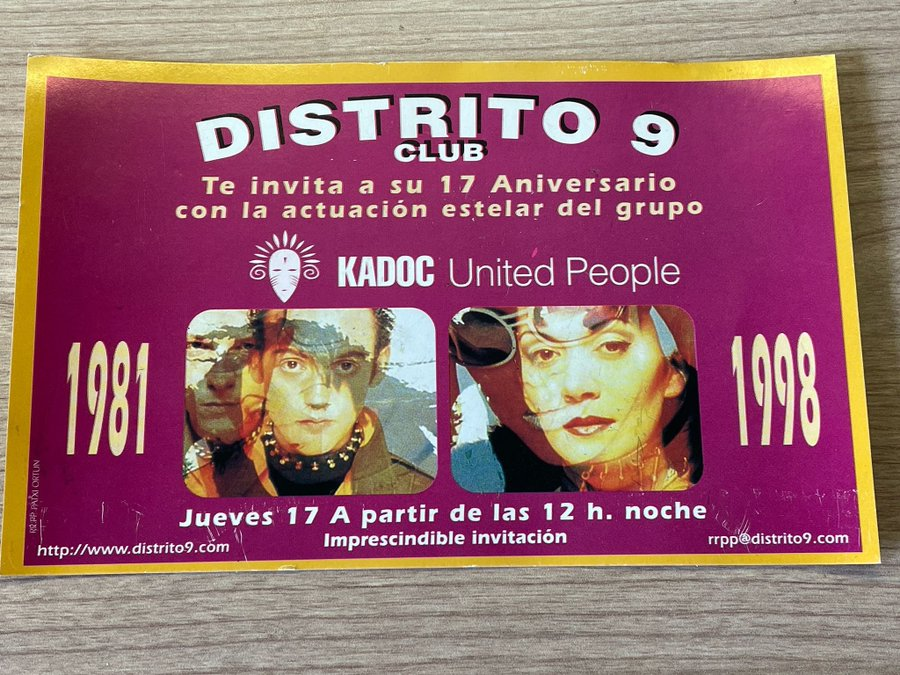 Kadoc_Official's tweet image. Kadoc @ Distrito 9 Club (Bilbao) flyer - 1998 

Listen to Kadoc here -&amp;gt; rb.gy/le41tv 

#Techno #techhouse #housemusic #rave #oldskool
