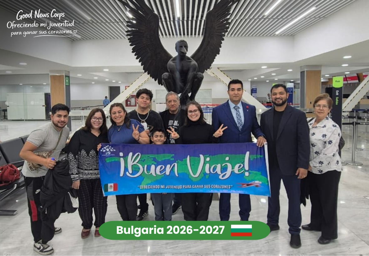 CorpsGood's tweet photo. ¡Continúan los viajes de la Generación 2026 de Good News Corps México! 🌎✈️

La joven Lucero Camarillo de la sede de IYF Ciudad de México ha viajado y llegado con bien a Bulgaria 🇧🇬 para cumplir su servicio misionero Good News Corps en ese país. https://t.co/8l5Uk5qv6U